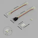 Connecteur pour bande LED COB 3 broches 10 mm CCT réglable